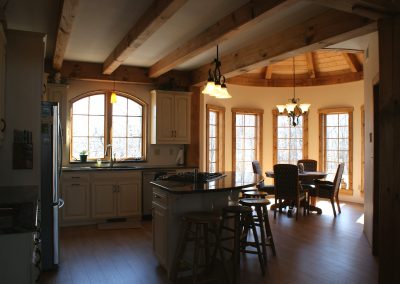 kitchen and living room